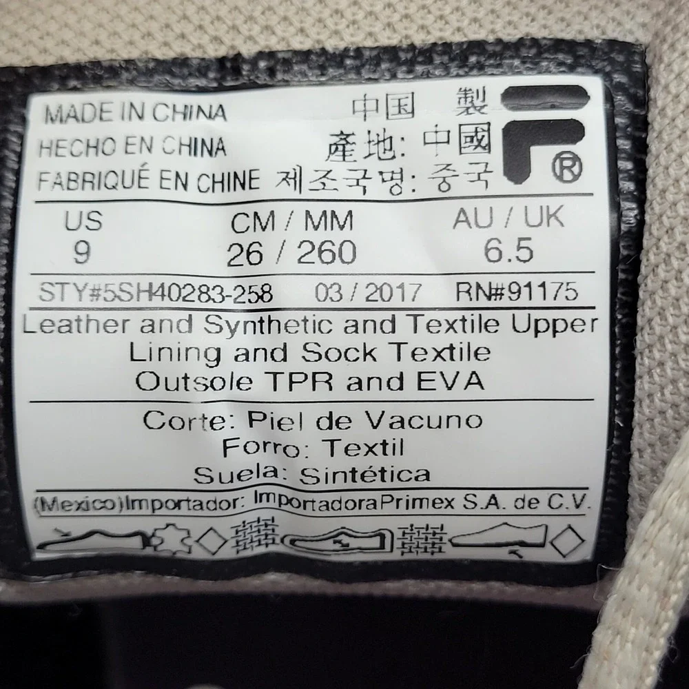 Fila Sneakers Womens SZ 9 Hiker Running Shoes